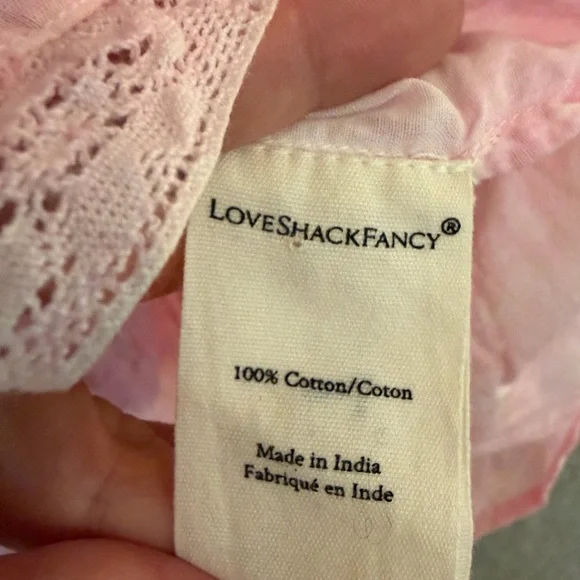 *LIKE NEW* LoveShackFancy Natasha Mini Dress - Pink - Picture 10 of 11